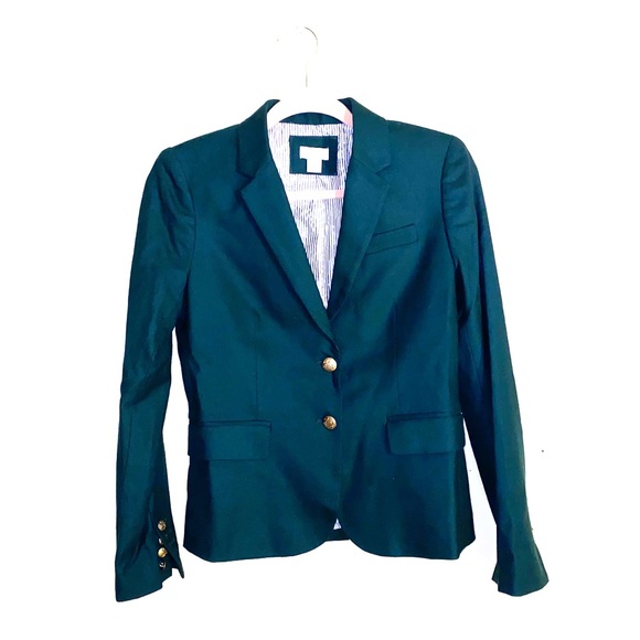 J. Crew Jackets & Blazers - J. CREW pine green blazer with gold button detail